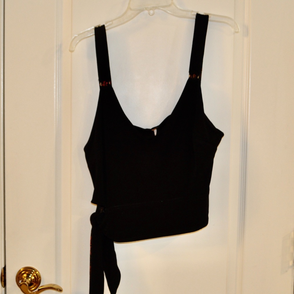 Free people Black Crop top